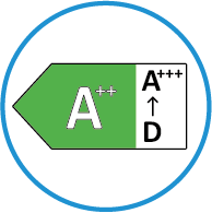 Krachtige omvormertechnologie en energie-efficiëntieklasse A++ tijdens de afkoeling.